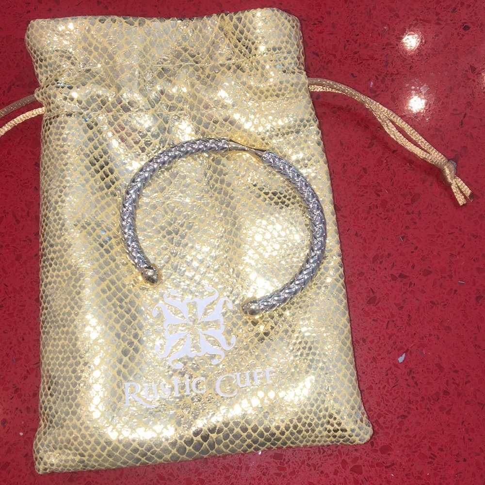 Rustic Cuff hour glass metal bracelet